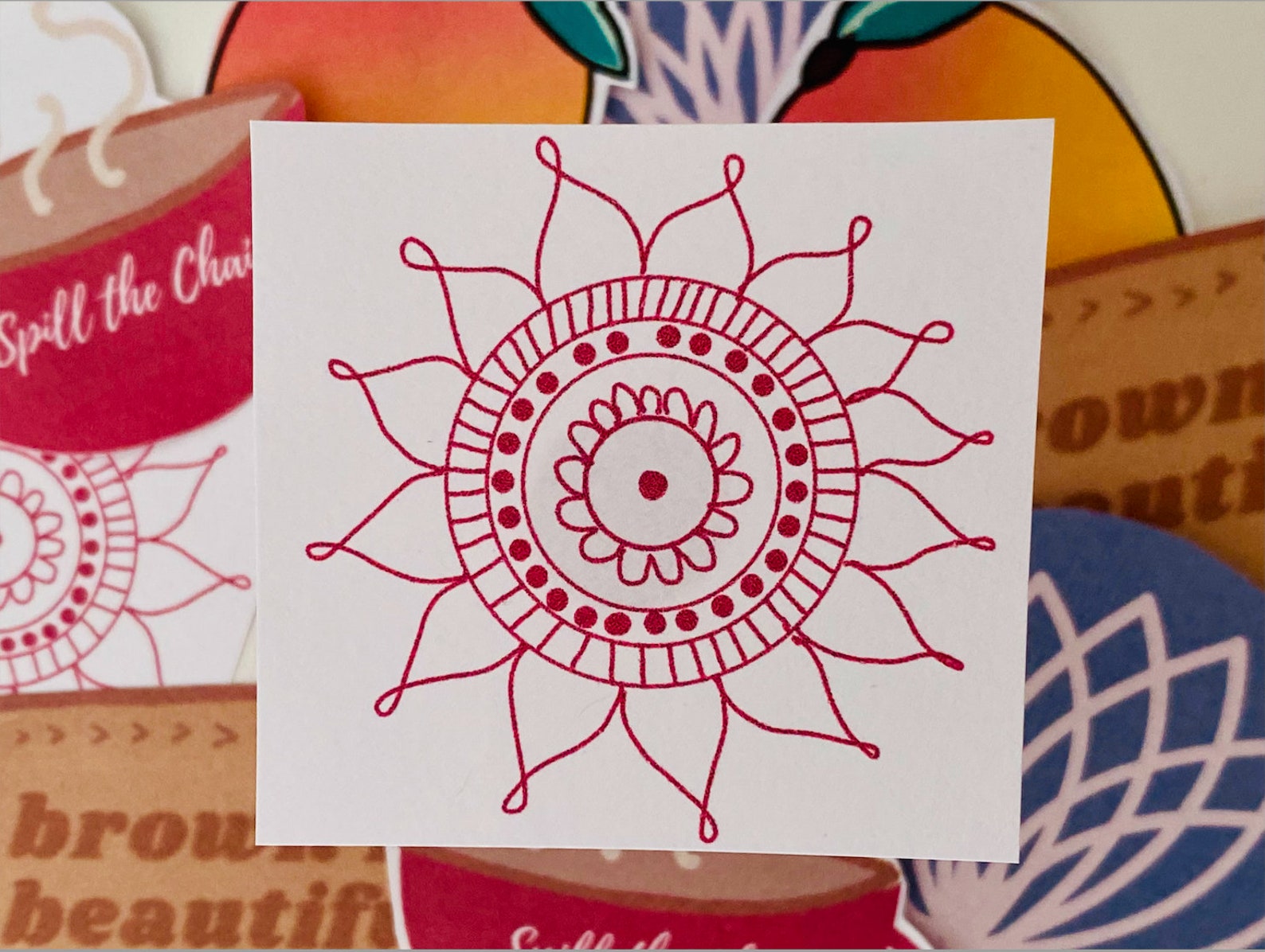 Autocollant de conception de Henna Etsy France