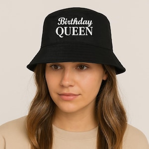 Embroidered Birthday Bucket Hat Adult Men&#39;s Women