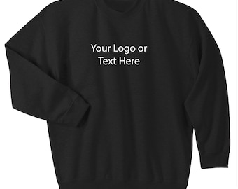 Custom Embroidered Personalized Logo Text Sweatshirt Crewneck Pullover
