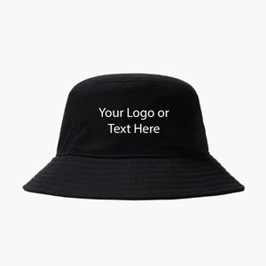 Custom Personalized Embroidered Logo Text Bucket Hat Adult Unisex