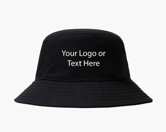 Custom Personalized Embroidered Logo Text Bucket Hat Adult Unisex