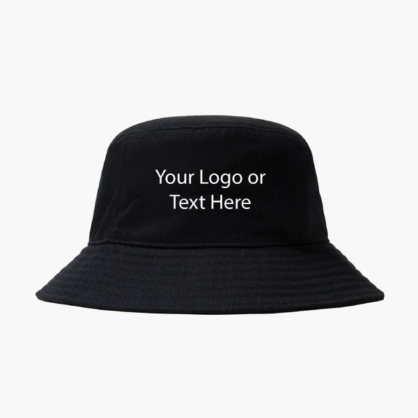 Benutzerdefinierte personalisierte gesticktes Logo Text Bucket Hat Erwachsene Unisex