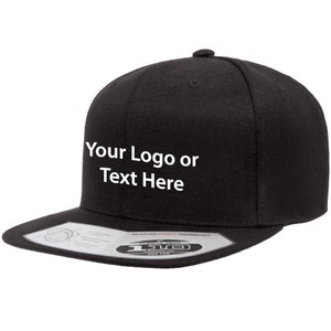 Custom Embroidered Logo or Text Flexfit 110 Premium Snapback Cap