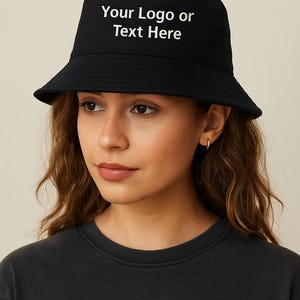 Custom Embroidered Bucket Hat – Personalized Logo or Text, Festival & Event Hat, Custom Gift