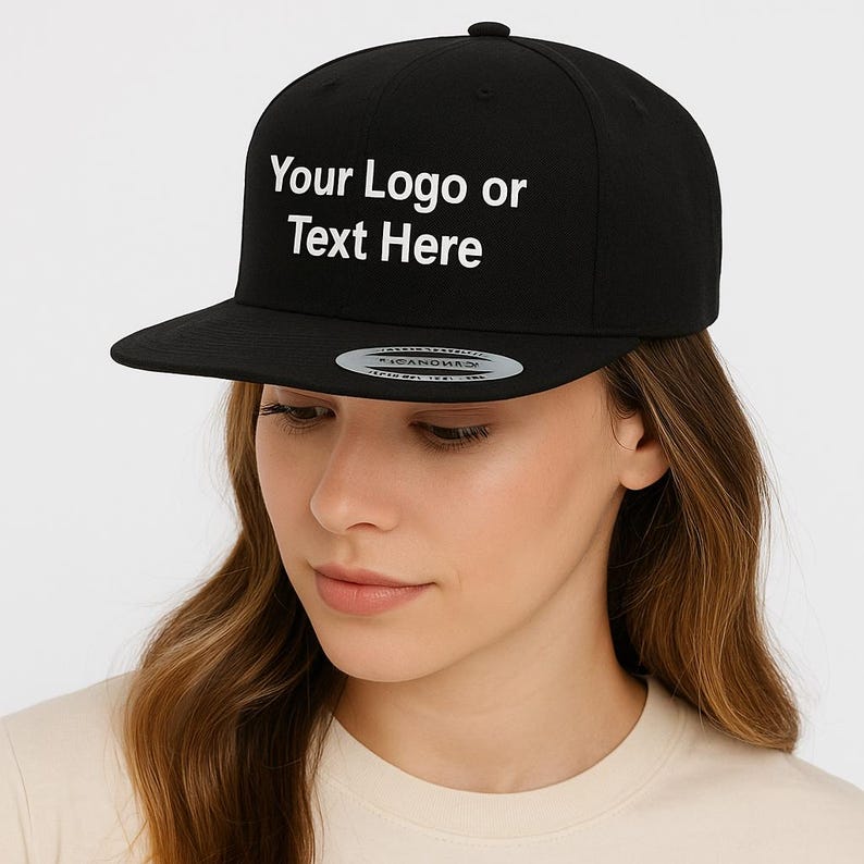 Custom Embroidered Snapback Cap: Premium Wool Blend, Your Logo/text - Etsy