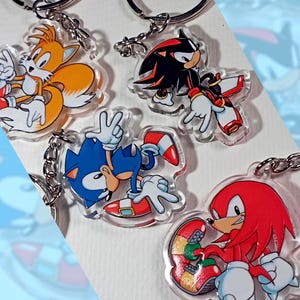 NYCKELRING Sonic the Hedgehog, Miles Tails Prower, Knuckles the Echidna, Shadow the Hedgehog