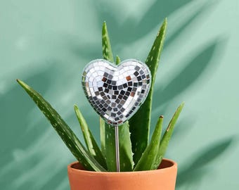 Disco Heart - Disco Ball Decorative Plant Stakes