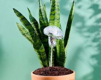 Disco Mushroom 2 - Disco Ball Decorative Plant Stakes