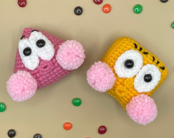 SpongeBob häkeln Plüsch Puppe | Handgemachte SpongeBob Spielzeug | Amigurumi niedlich Patrick Star Plüsch | SpongeBob SquarePants Cartoon Spielzeug | süßes Geschenk
