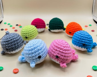Little whale crochet plush doll | Cute whale amigurumi | Handmade whale keychain | Kawaii whale keychain | Crochet animal gift | Stuffed toy