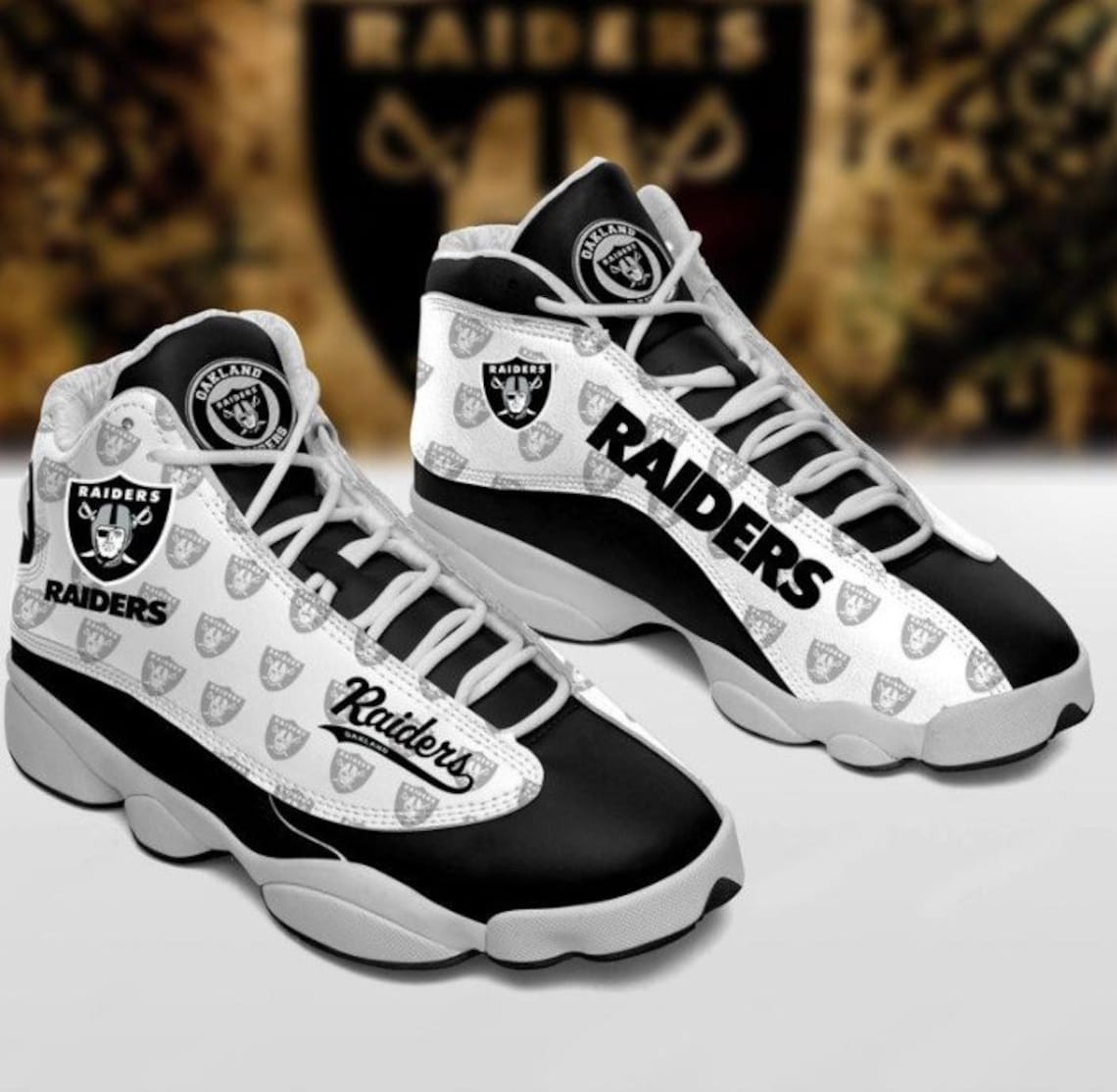 NFL Oakland Raiders JD13 Shoes Sport Sneakers Shoes For Men Etsy