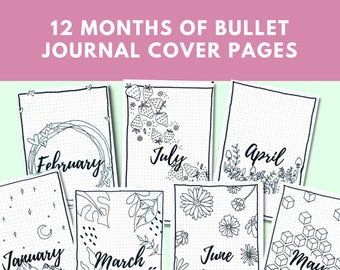 12 Months Coloring Etsy