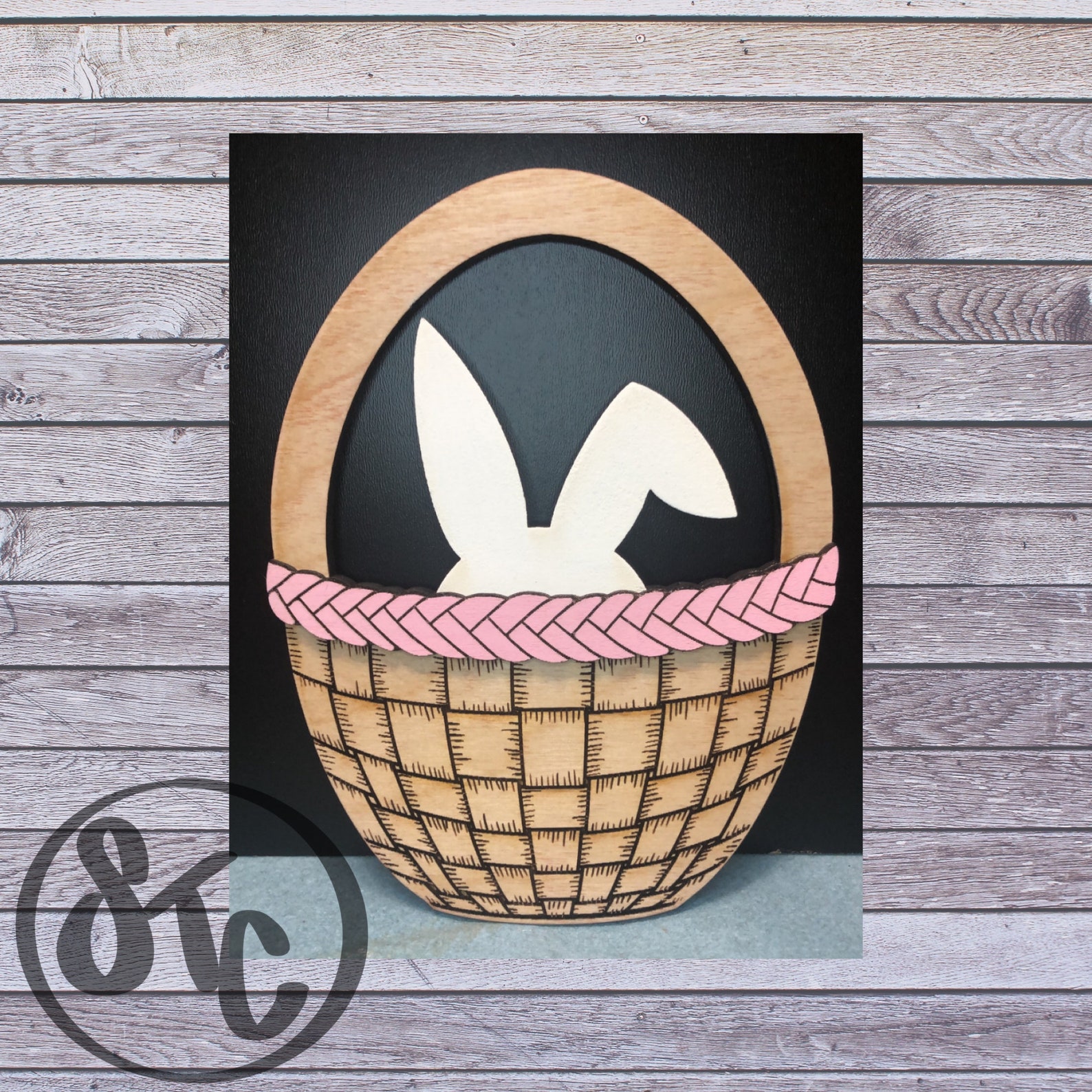 Easter Basket Door Hanger SVG File Not a Physical Etsy