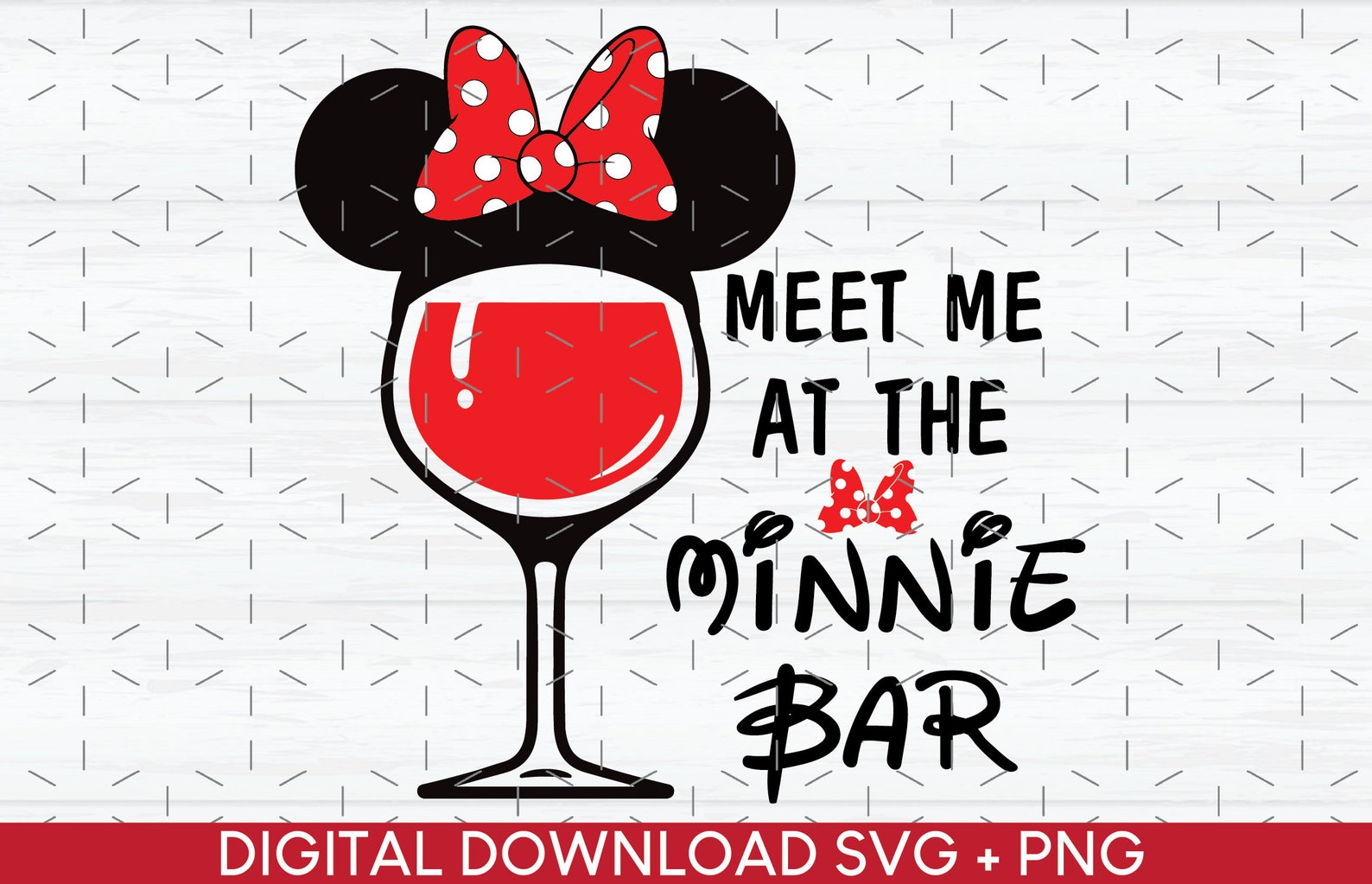 Minnie mouse wine glass SVG Png Disney drinking svg Meet me | Etsy