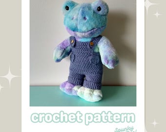 Winnie Overalls - Crochet Pattern - Stuffed Animal Clothes - Dungarees - Doll Outfit