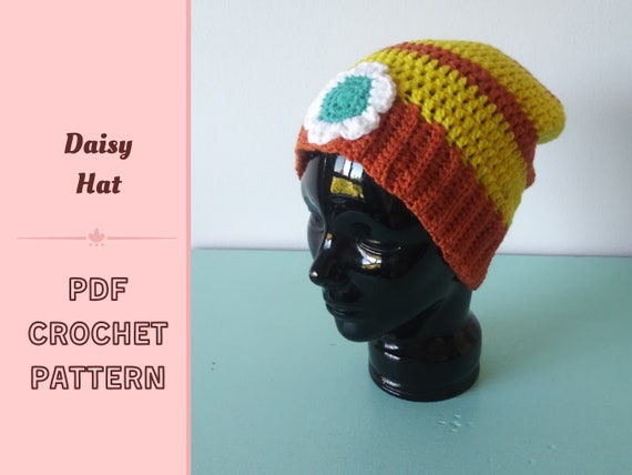 Crochet Daisy Pattern - Mario Hat Pattern