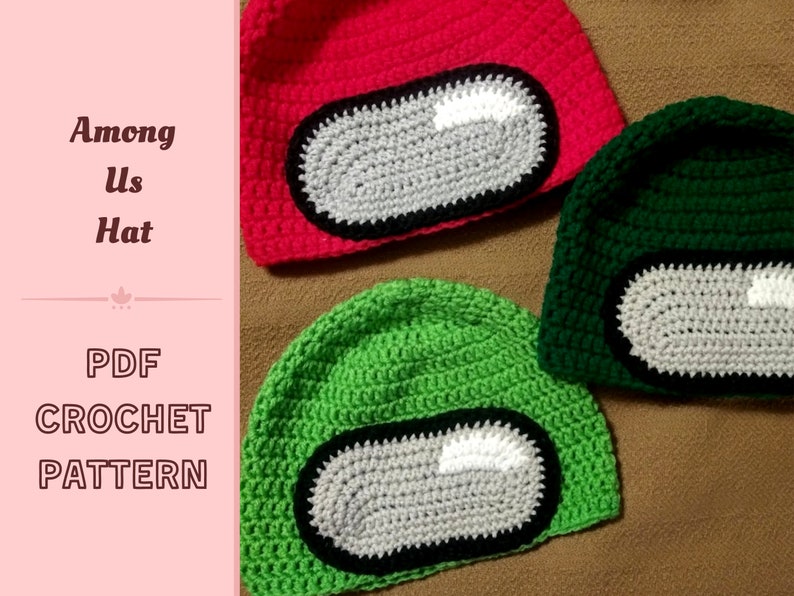 Among Us Hat Pattern Among Us Among Us Hat Gamer Hat Etsy Canada