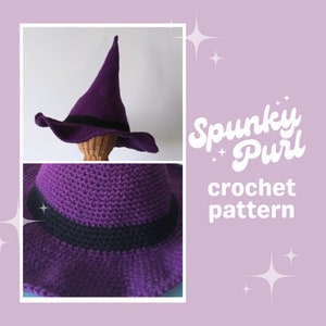 Sabrina Hat Pattern - Witch - Crochet - Halloween - Costume - Cosplay - Magic - Witchcraft - Ritual - Occult - Wicca - Dark Academia