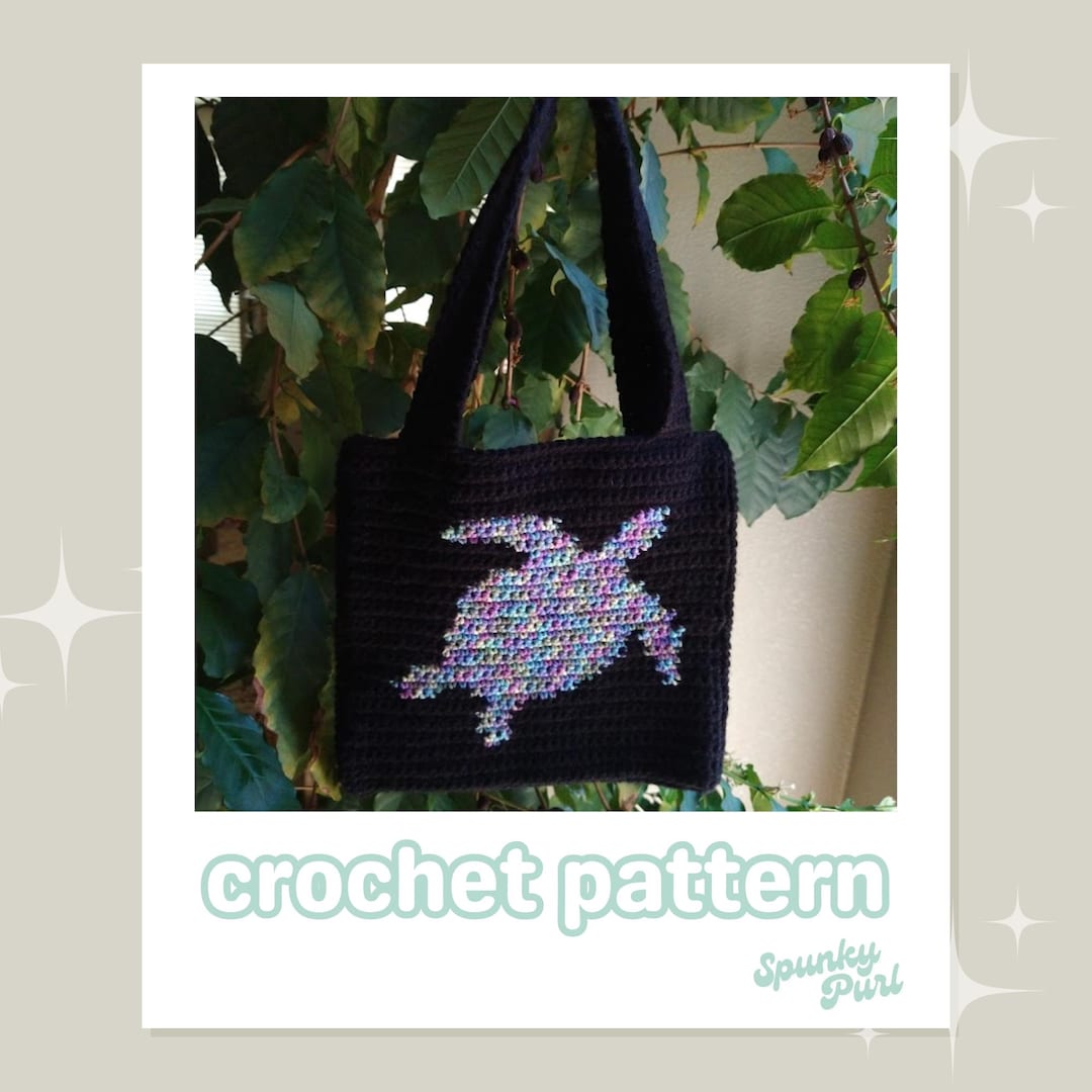 Prismatic Sea Bag - Crochet Pattern - Turtle Tote - Purse - Farmers ...