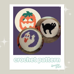 Spooky A-dough-able Pillow - Crochet Pattern - Sugar Cookie - Halloween Decor