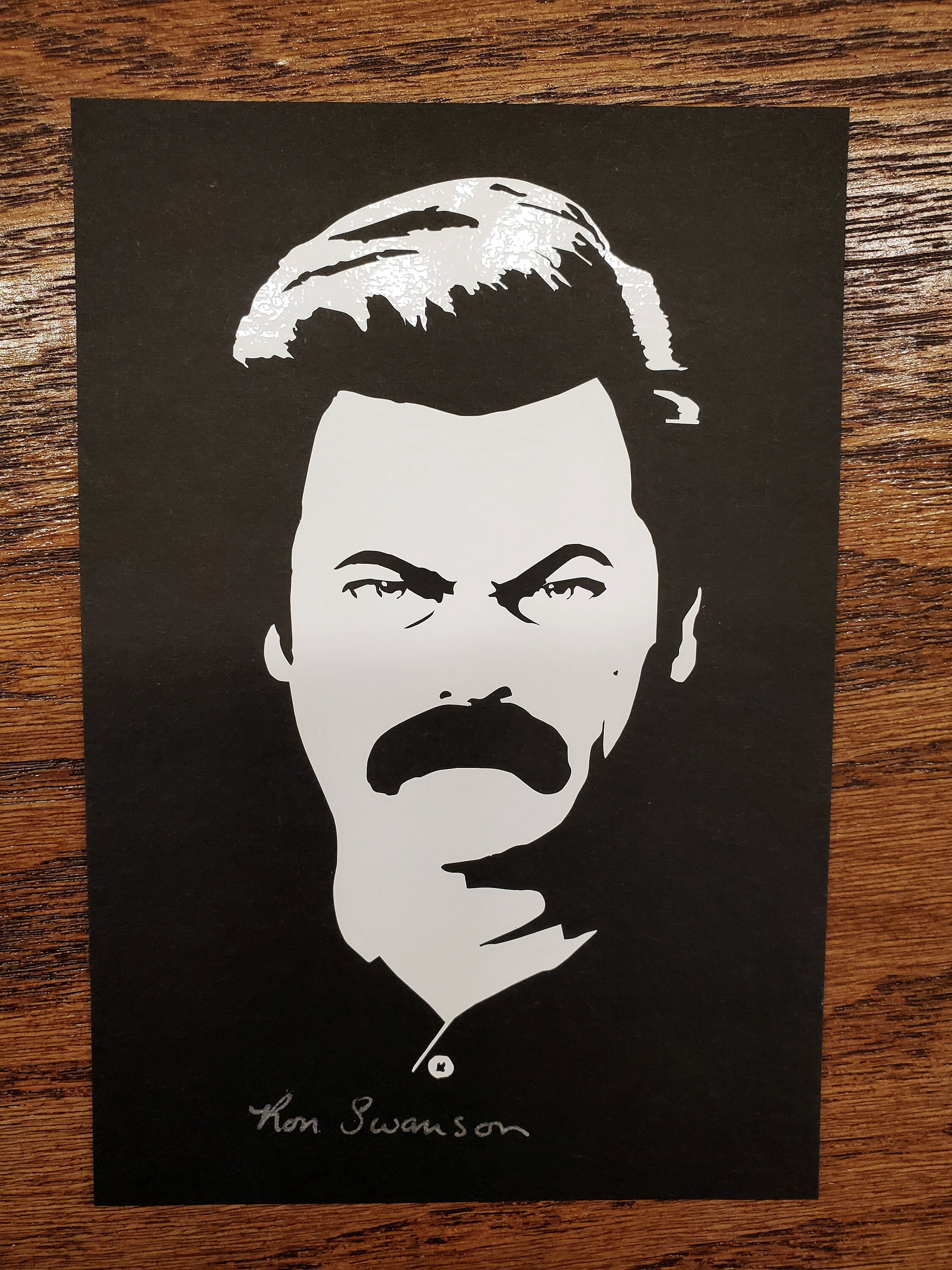 Ron Swanson Stencil ron-swanson-stencil