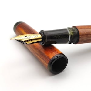 Stilografica kitless in cocobolo e acrilico/Bespoke fountain pen made of cocobolo and acrylic
