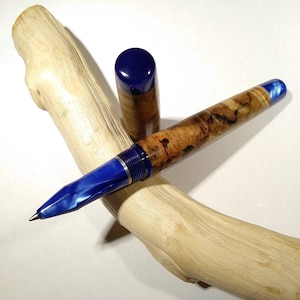 Rollerball kitless in acero fungato e kirinite/Bespoke rollerball in spalted maple burl and kirinite - DISPONIBILE IN 10GG LAVORATIVI