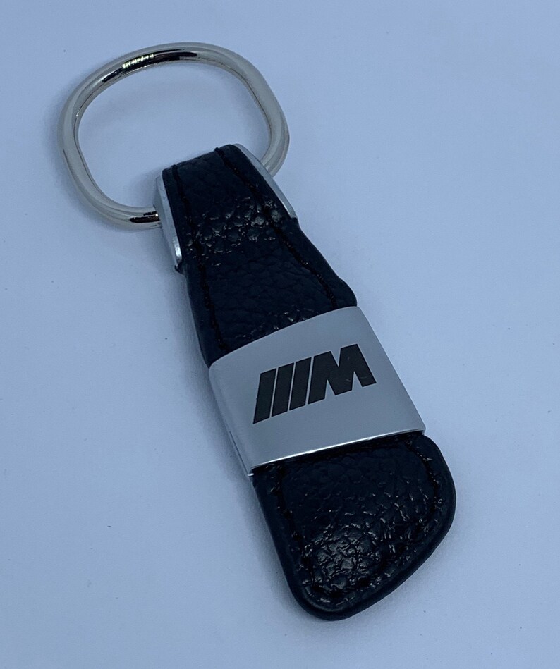 BMW M Sport genuine leather cowhide metal keyring Etsy