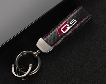 Audi Q2 Leather Keyring Handmade Laser Cut Gift Audi Q2 Leather Keyring Handmade Laser Cut Gift