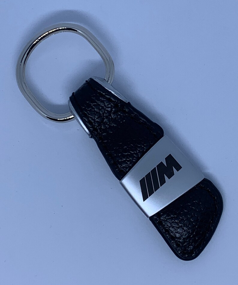 BMW M Sport genuine leather cowhide metal keyring Etsy