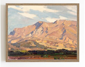 Mountain Hills CANVAS ROLLS Art Print | Oil Landscape Old West | Western Nevada Painting | 19th Century Art Print | American Art