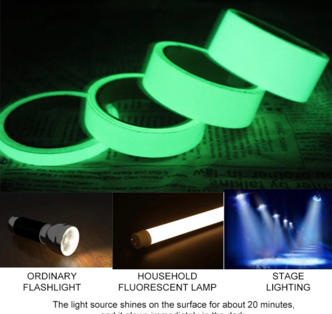 Reflective Tape Glow In The Dark Luminous Fluorescent Night Etsy