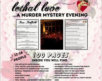 MURDER MYSTERY PARTY - Vintage Valentines Theme
