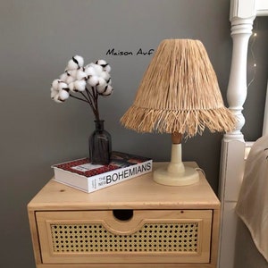 Raffia Bohemian Lamp Shade, Bohemian Lamp Shade, Boho Pendant Light, Bohemian Lighting, Home Decor, Decorative Lamp Shade