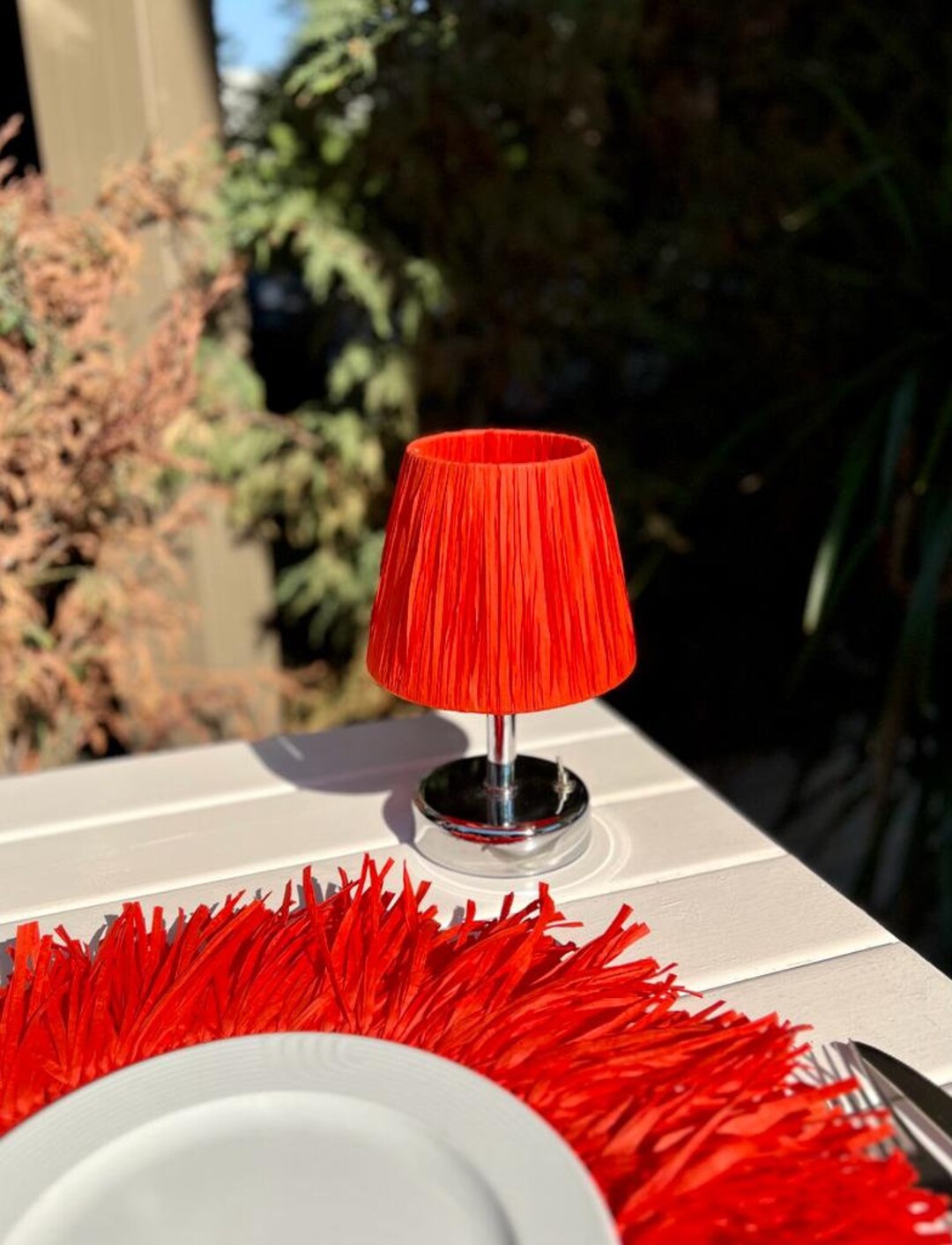Table Lighting Raffia, Battery Powered Operated Lighting, Led Cordless ...