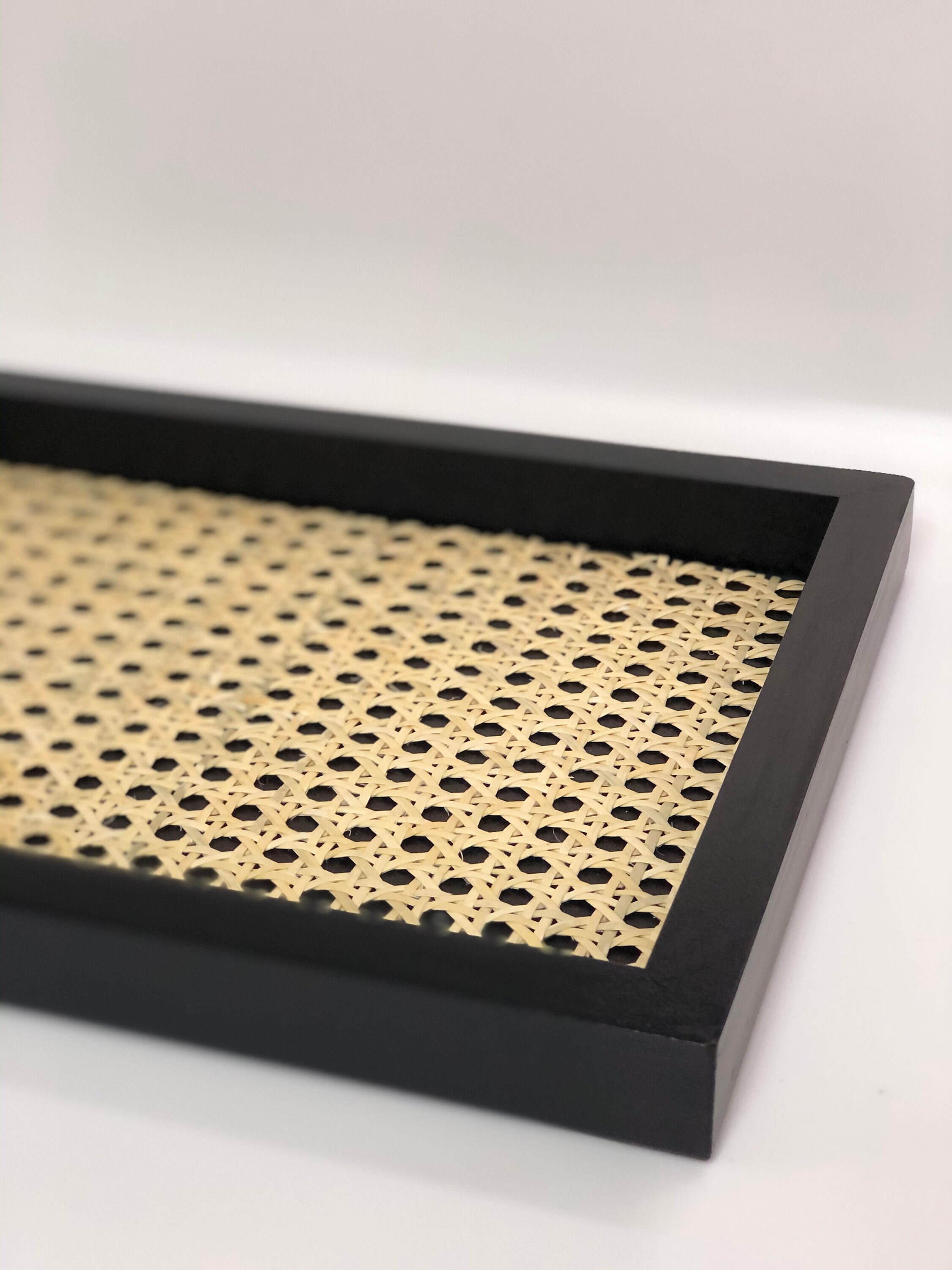 HandWoven Black Natural Rattan Tray Hazeran Tray Rattan Etsy