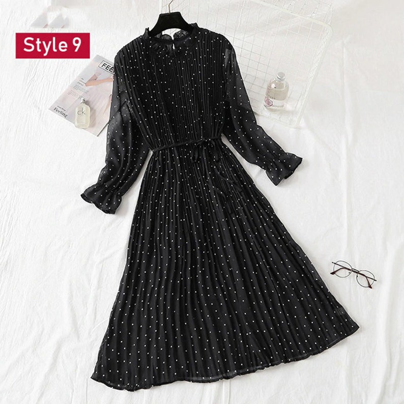 Vintage dress Aesthetic Cottagecore Clothing Goddess dress Floral knit Fabric