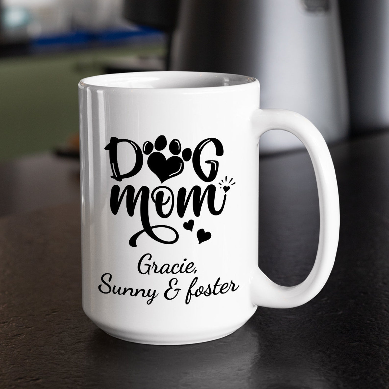 Personalized Dog Mom Mug for Women Custom Dog Name Coffee Etsy