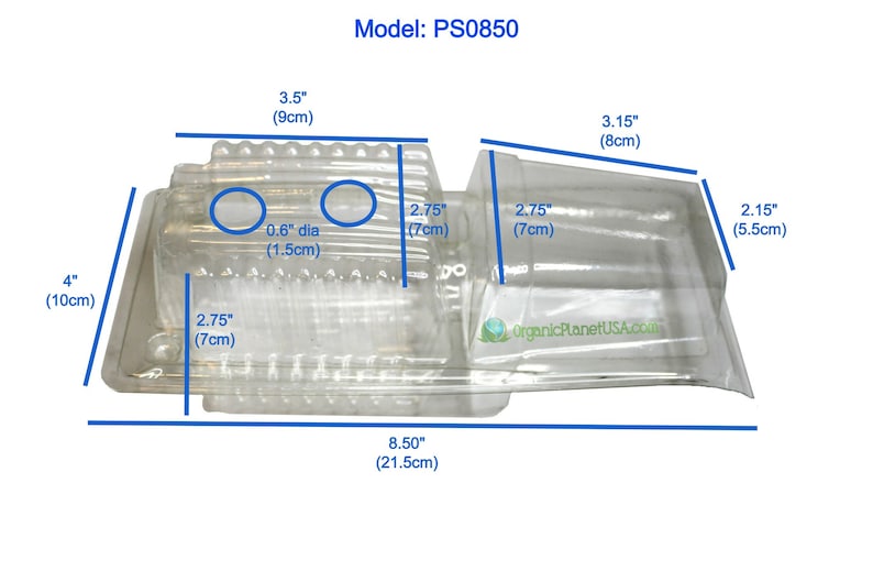 Plant Shipper Shipping Clamshell Packaging 8.5 inch for Clone Live Plant image 2