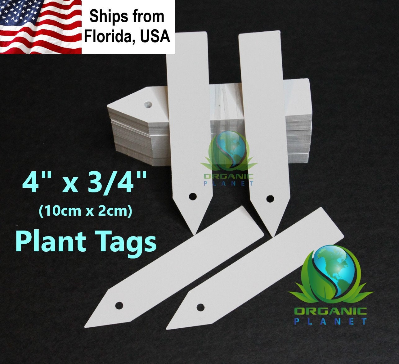 4 inch White Plant Labels / Nursery Tags / Plastic Waterproof Etsy