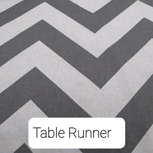 Gray Chevron Table Runner, Bed Runner, Buffet Runner, Table Linen, Wedding Table Runner, Banquet, Dresser Scarf, Dining Table Runner