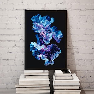 Surreal Alien Flower Print – Cozy Sci-Fi Botanical Art Inspired by Scavengers Reign, Digital Download
