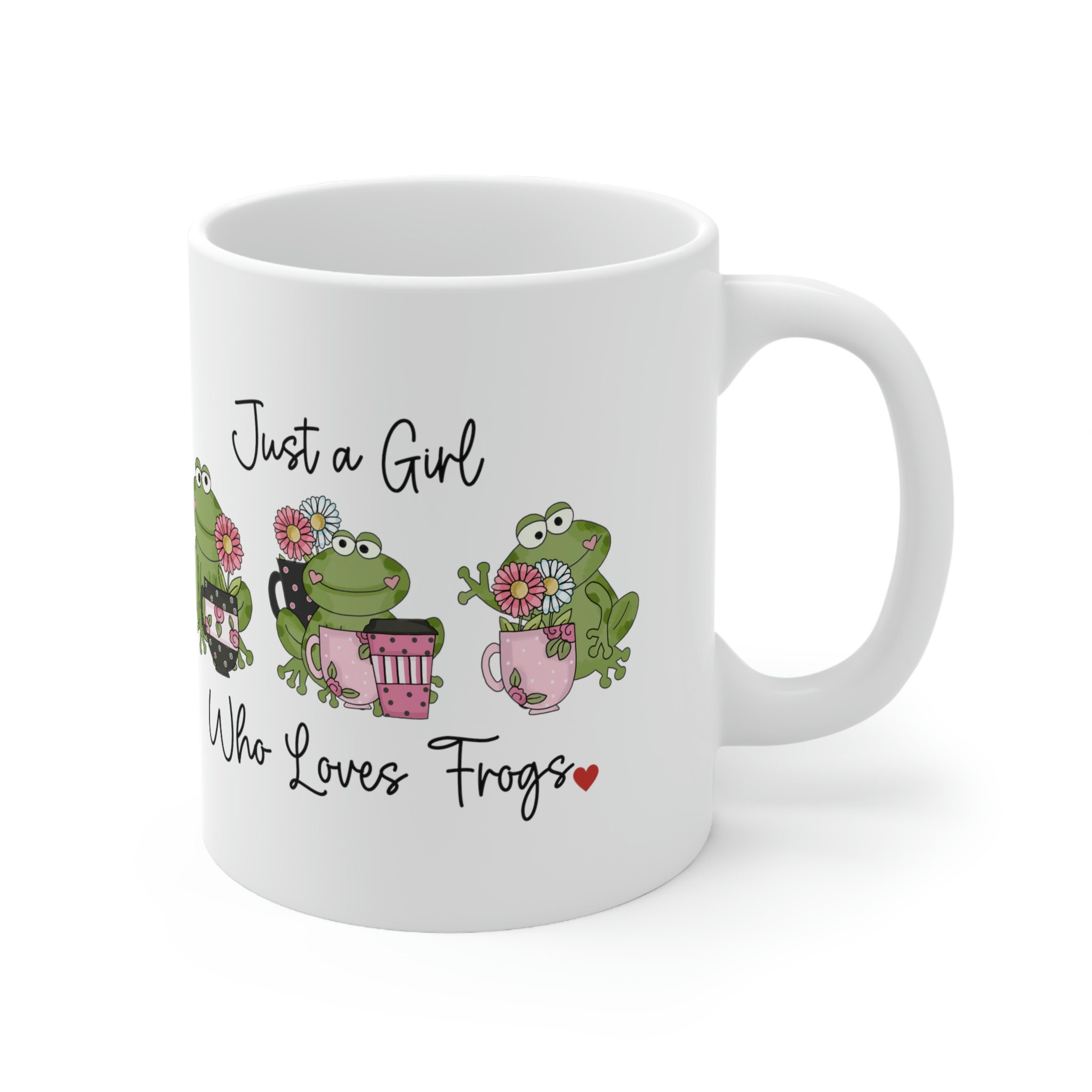 Frog Girl Just A Girl Who Loves Frogs Coffee Mug by EQ Designs - Fine Art  America