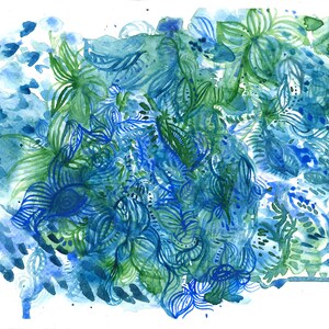 Blue Dream Abstract Watercolor Poster