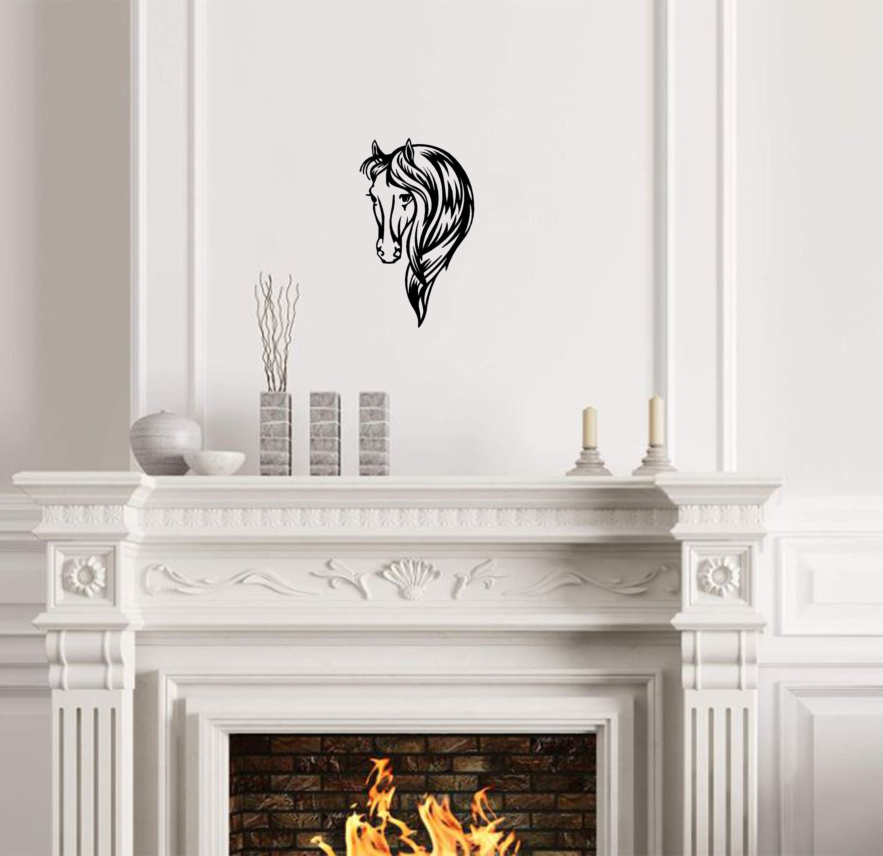 Pferdekopf Wanddekoration Holz Schlafzimmer Wohnzimmer | Etsy