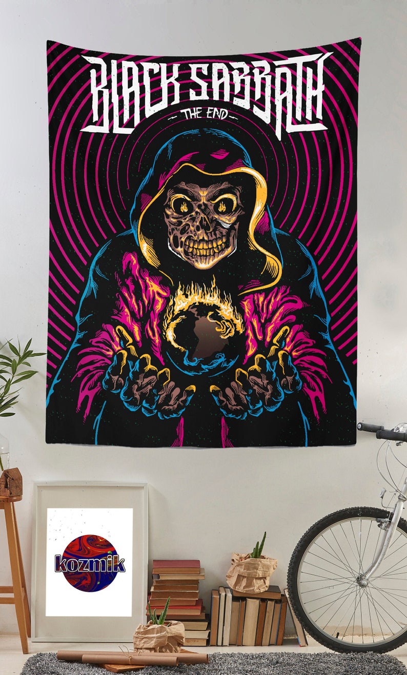 Black Sabbath Wall Tapestry Wall Hanging art Tapestry decor Etsy