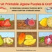 12 Printable Fruit Jigsaw Puzzles &amp; Miniature Storage Boxes - Etsy