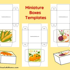 8 Printable Vegetable Jigsaw Puzzles & Miniature Storage Boxes - Etsy