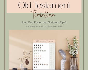 Cronología del Antiguo Testamento imprimible / Gráfico bíblico / Seminario y estudio bíblico SUD / Consejos sobre las Escrituras / Folleto / Póster / Descarga digital