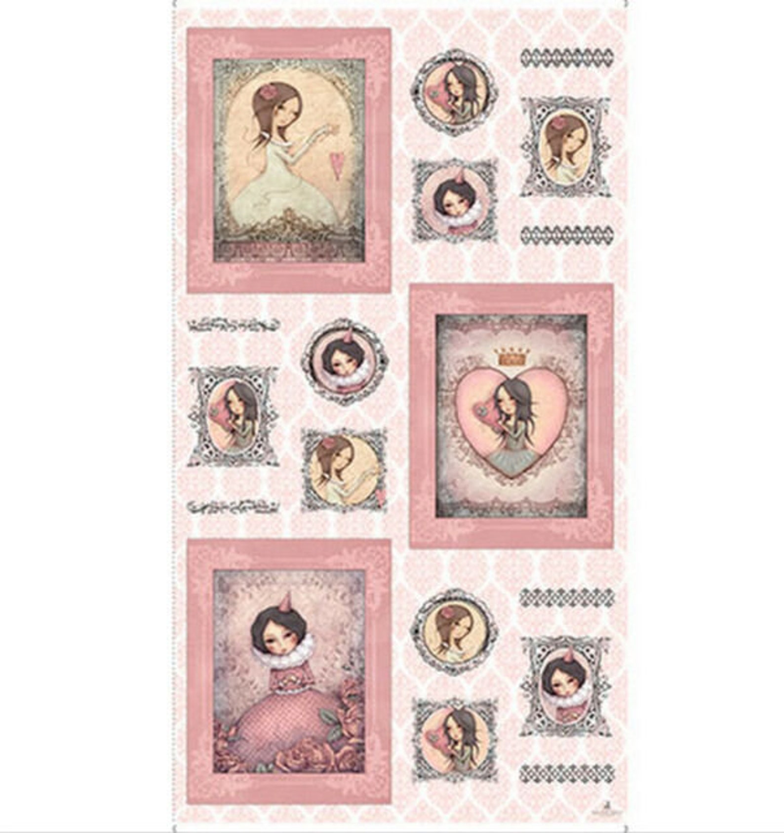 Santoro Fabric 24 inch Panel All for Love Quilting Etsy